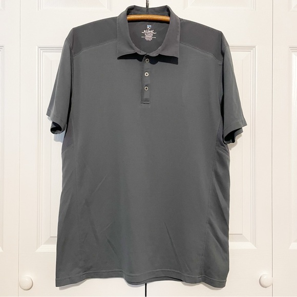 Kuhl Shadow Polo Shirt Size XL Gray Short Sleeve Performance Wicking Outdoor - Picture 1 of 11